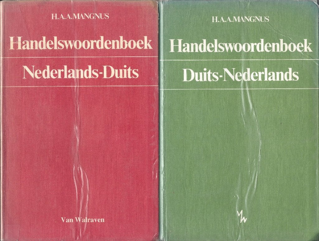 HANDELSWOORDENBOEK- NE-Duits & Duits-NE: H.A.A.Mangnus, Boeken, H.A.A.Mangnus, Zo goed als nieuw, Alpha, HBO