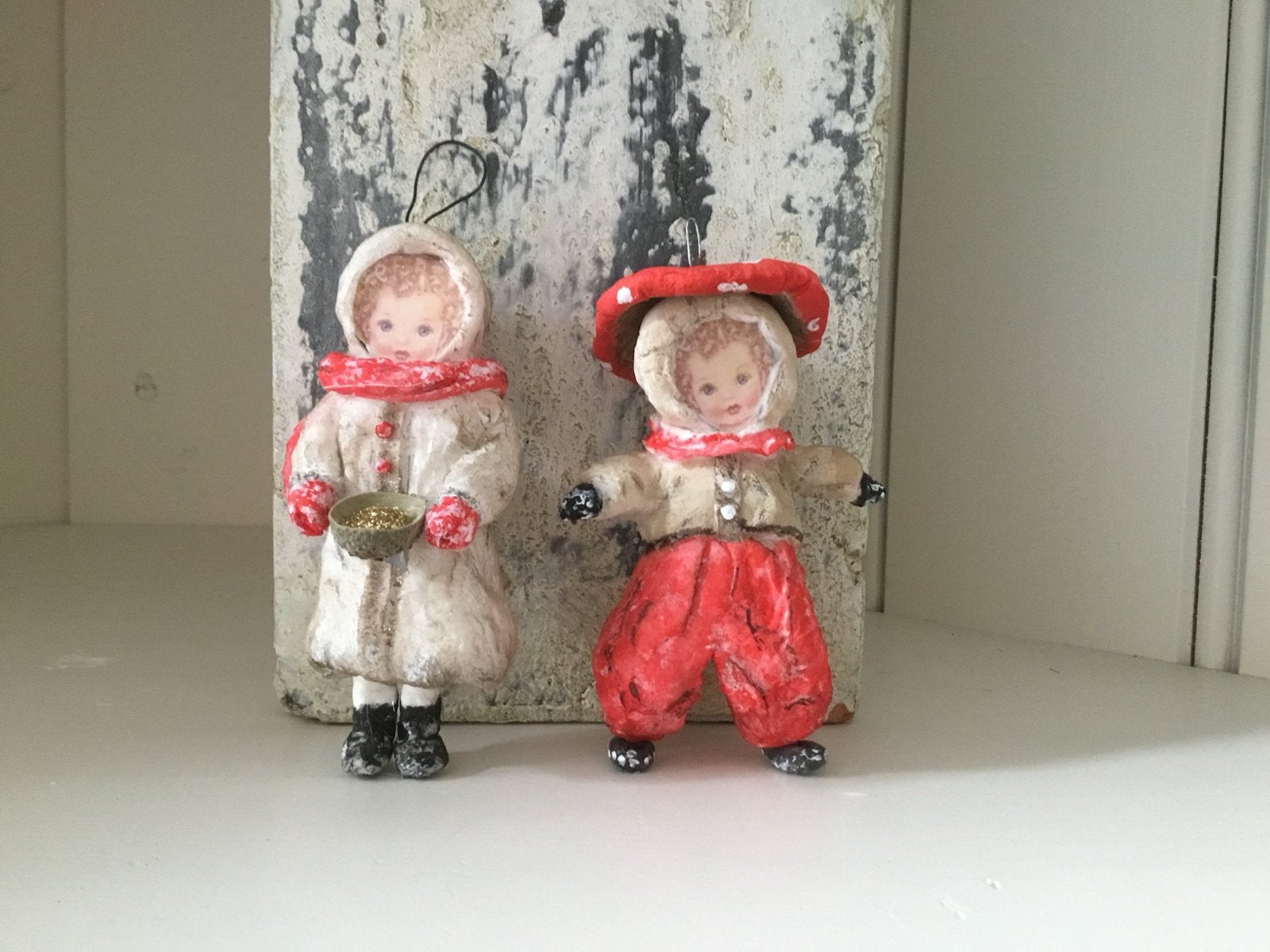 Wattenpopjes/wattenpopje,/brocante /brocante kerstdecoratie, Ophalen