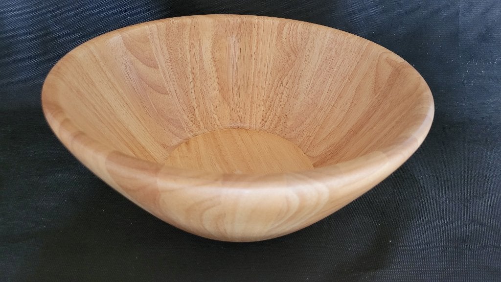 Houten fruit / sla schaal, Schaal, Rond, Ophalen of Verzenden, Zo goed als nieuw
