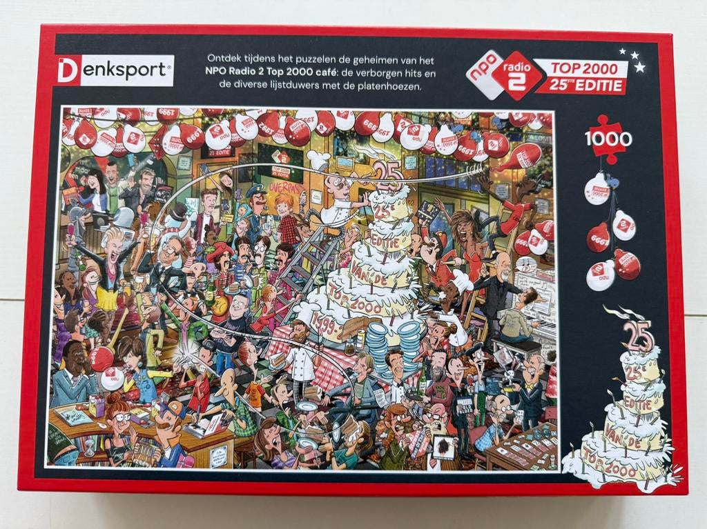 Denksport puzzel Top2000 25ste editie, Ophalen, 500 t/m 1500 stukjes, Zo goed als nieuw, Legpuzzel