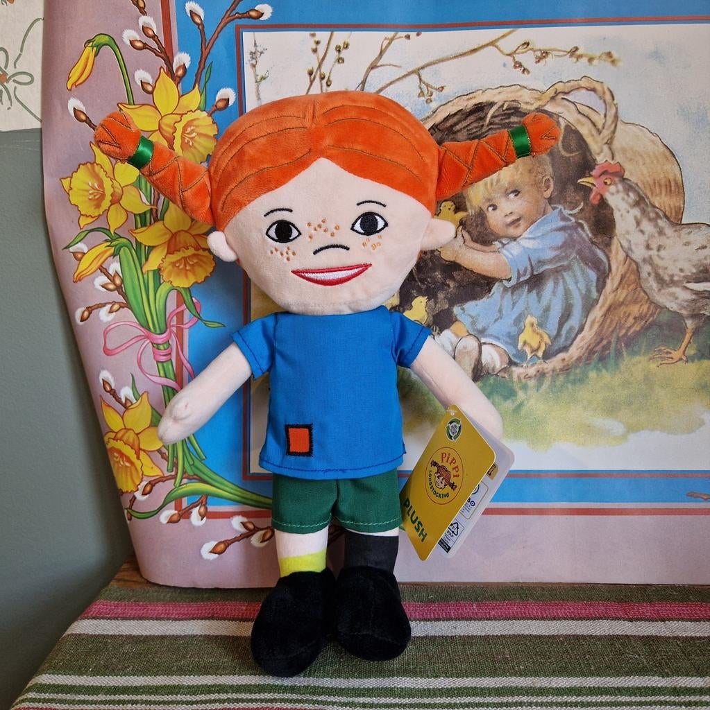 Nieuw! Pippi Langkous Pop 32cm, Astrid Lindgren, Zacht, Ophalen of Verzenden, Nieuw, Overige typen