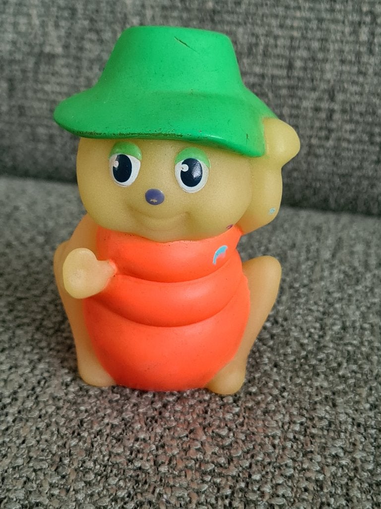 Glo friends worm glow in the dark vintage poppetje playskool, Gebruikt, Playskool hasbro., Ophalen of Verzenden, Nvt