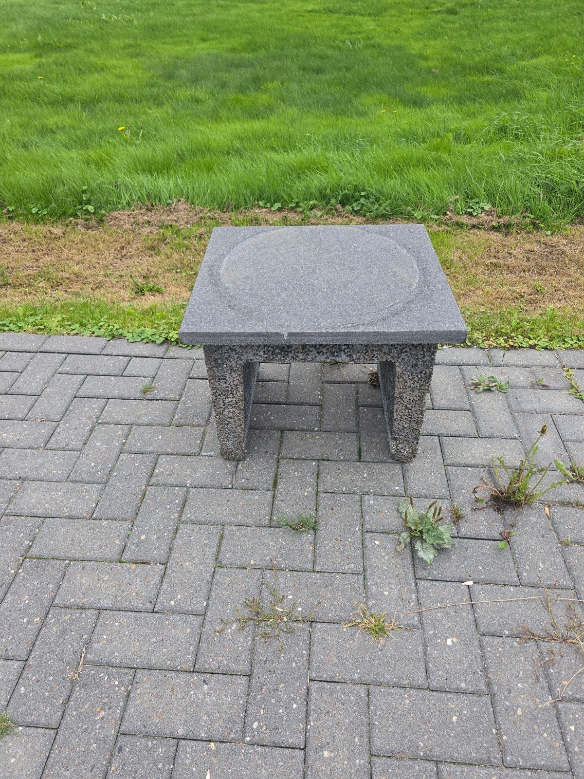 Granieten bijzettafel/kruk - losse plaat, Ophalen