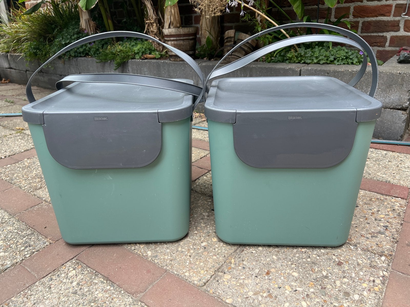 Set van 2 Brabantia Sort & Go afvalemmers 12L, 10 tot 20 liter, Ophalen, Gebruikt, Kunststof