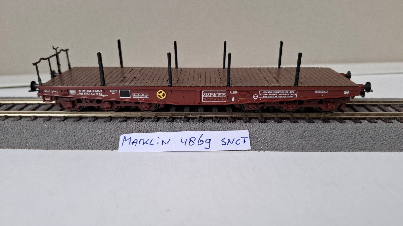 Marklin 4869, 6 as zwaarlastwagen, SNCF, H0, ac, Wisselstroom, Gebruikt, Wagon, Ophalen of Verzenden
