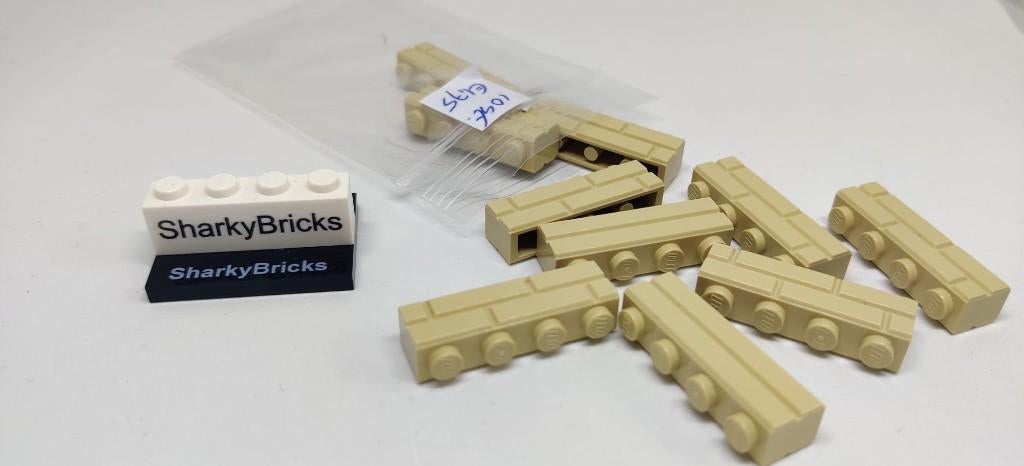 Lego Masonry Brick 1x4 Tan per 10 stuks (Nieuw), Lego Systems A/S, Overige thema's, Lego, Aastvej 1 7190 Billund Denemarken