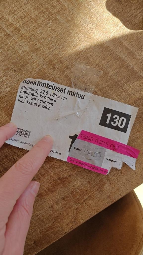 Hoek wasbak met kraantje NIEUW, Ophalen of Verzenden, Nieuw, Wastafel