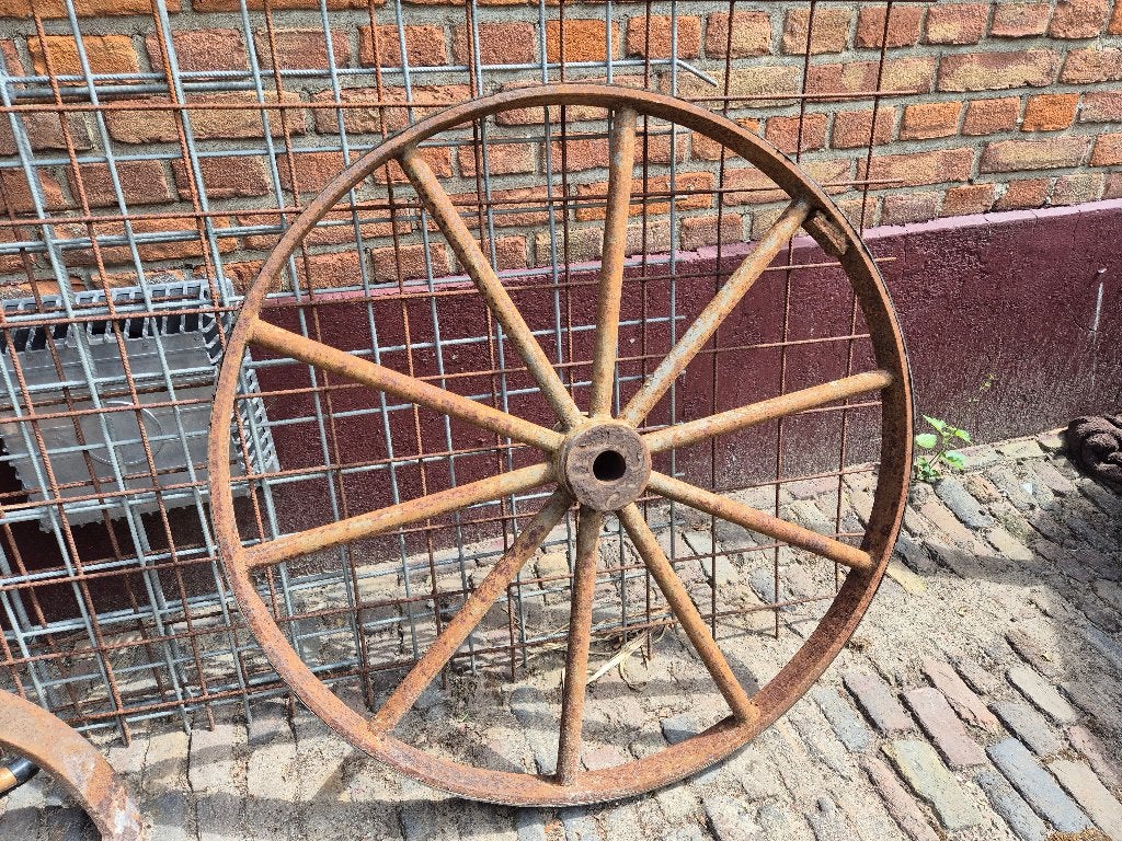 wagenwiel decoratie staal wagen wiel, Ophalen