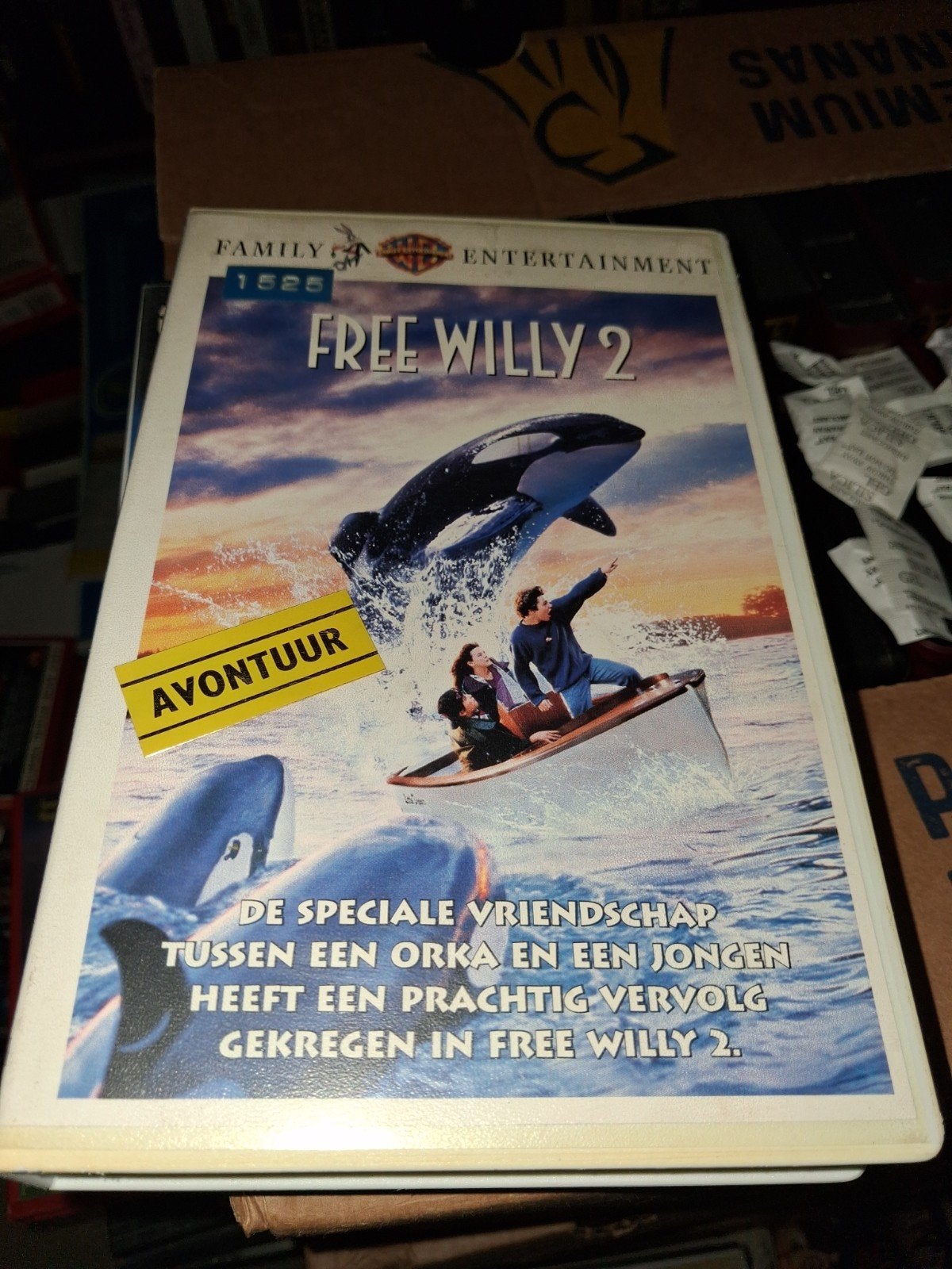 Vhs ex-rental  - Free Willy 2, Cd's en Dvd's, VHS | Film, Vanaf 16 jaar, Ophalen of Verzenden, Gebruikt, Horror