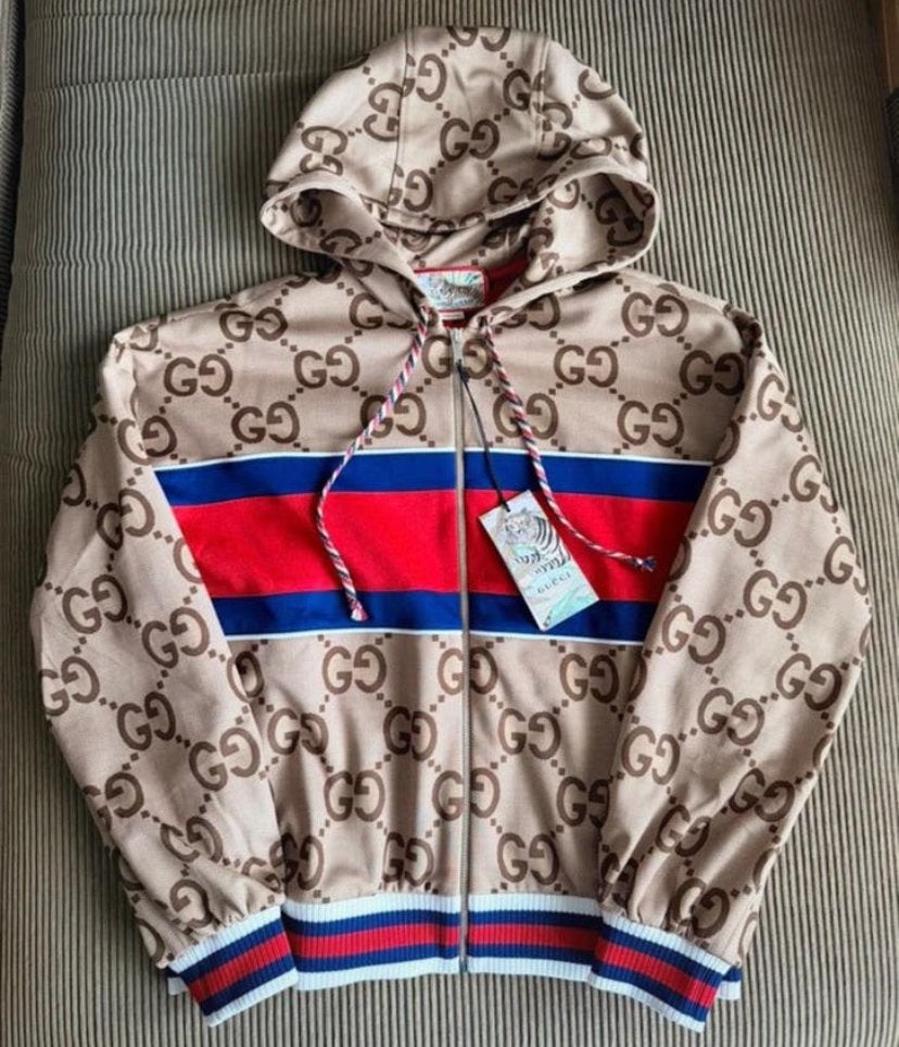 NIEUWE Gucci Tijger Hoodie met rits maat S, Ophalen of Verzenden, Nieuw, Maat 46 (S) of kleiner, Beige
