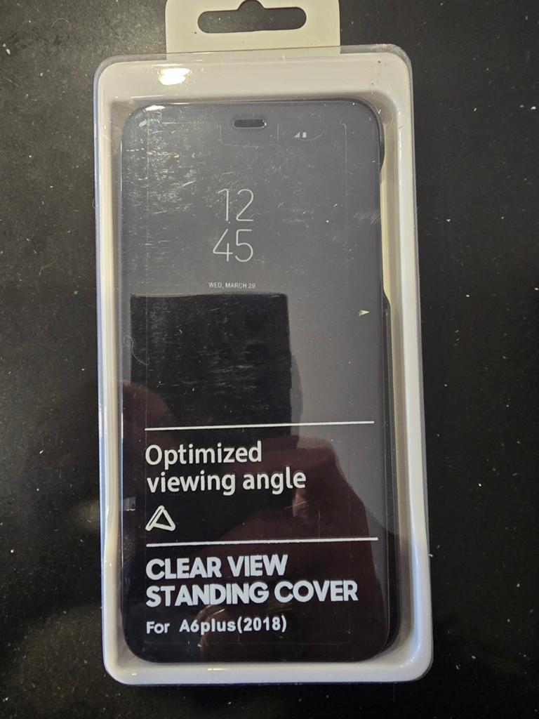 Clear View Standing Cover voor Samsung A6plus (2018), Ophalen of Verzenden, Nieuw, Overige modellen, Hoesje of Tasje