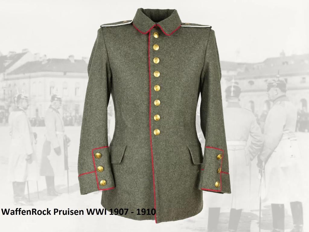 Jas,Veldjas,Waffenrock,Pruisen,WWI,1907, Verzenden, Landmacht, Duitsland, Kleding of Schoenen
