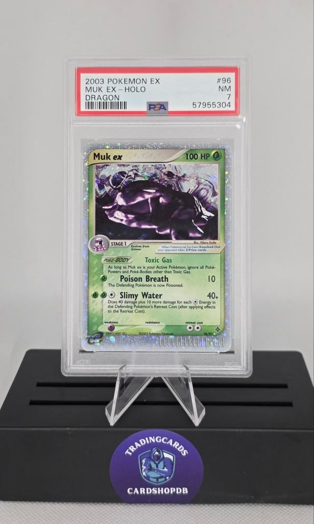 Muk ex 96 ex Dragon PSA 7 - Zeldzame Pokémon kaart, Hobby en Vrije tijd, Verzamelkaartspellen | Pokémon, Zo goed als nieuw, Losse kaart