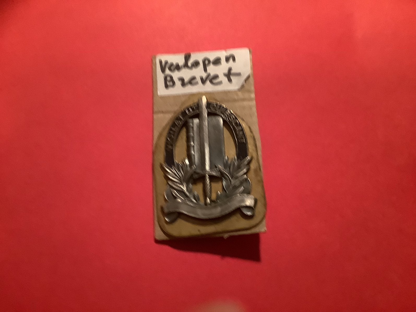 Oud Brevet, Ophalen of Verzenden, Marechaussee, Nederland, Embleem of Badge