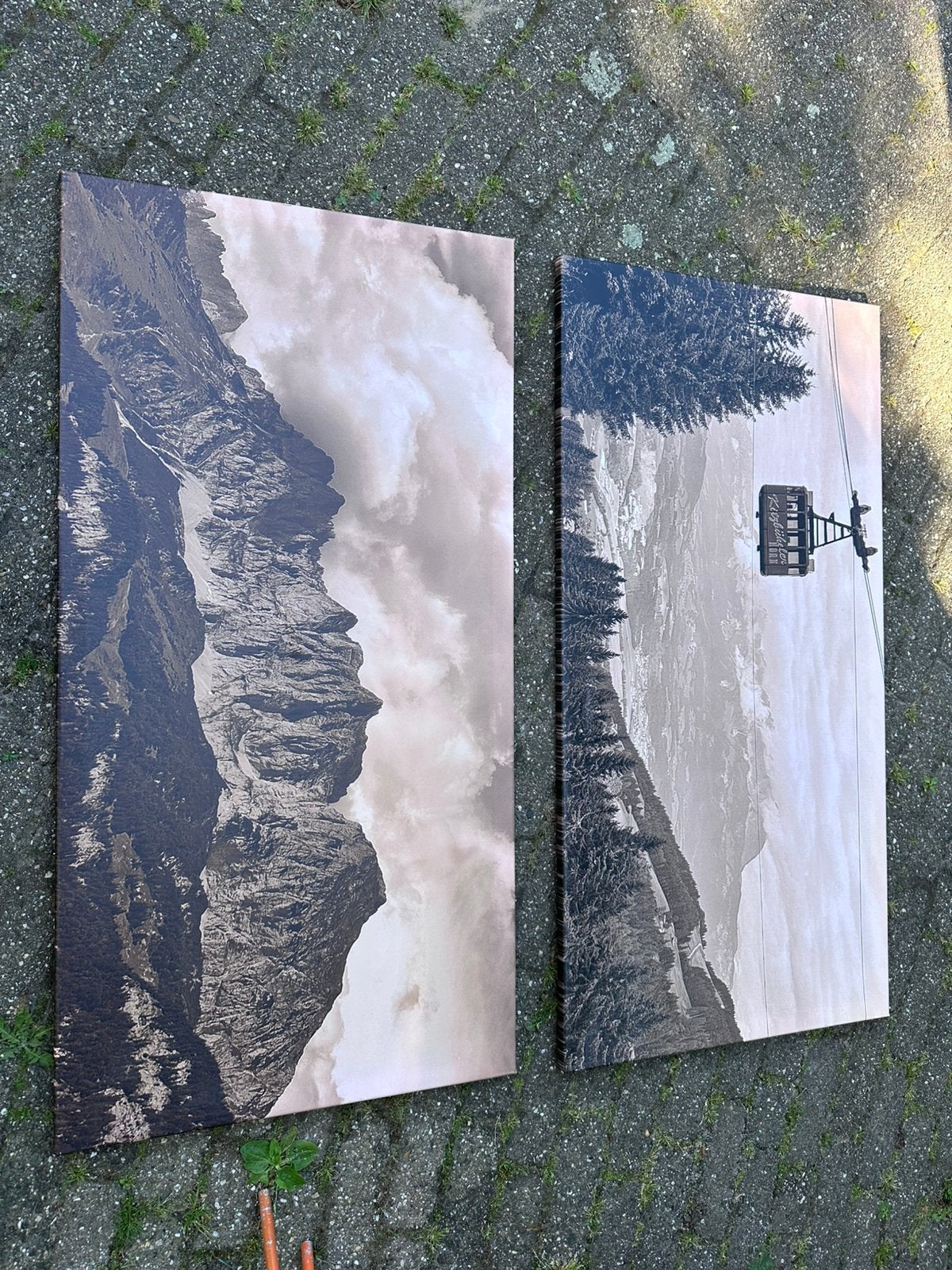 Alpen Canvas Schilderijen Set - 14 Stuks, Huis en Inrichting, Ophalen, Zo goed als nieuw, 100 tot 125 cm, Schilderij