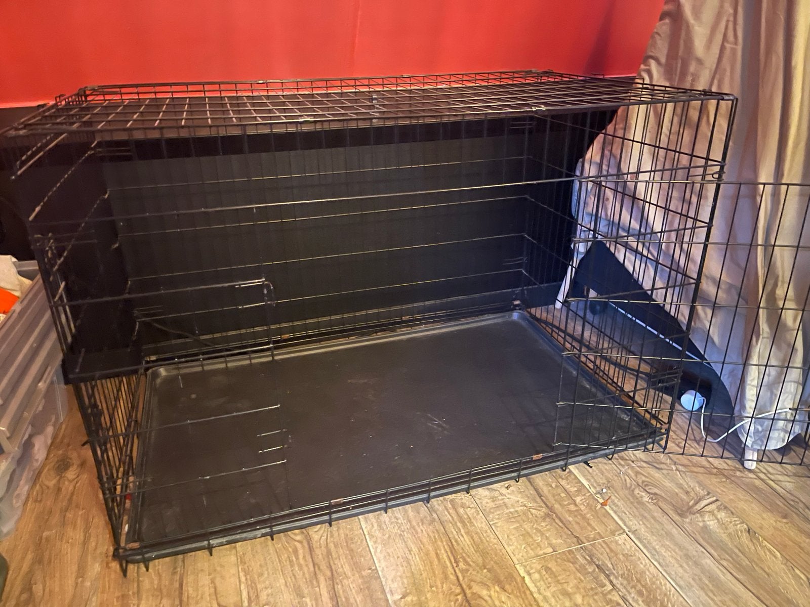 Hondenbench inklapbaar 122x 77x 82cm groot XXL 2 deuren hok, Dieren en Toebehoren, Ophalen, Gebruikt
