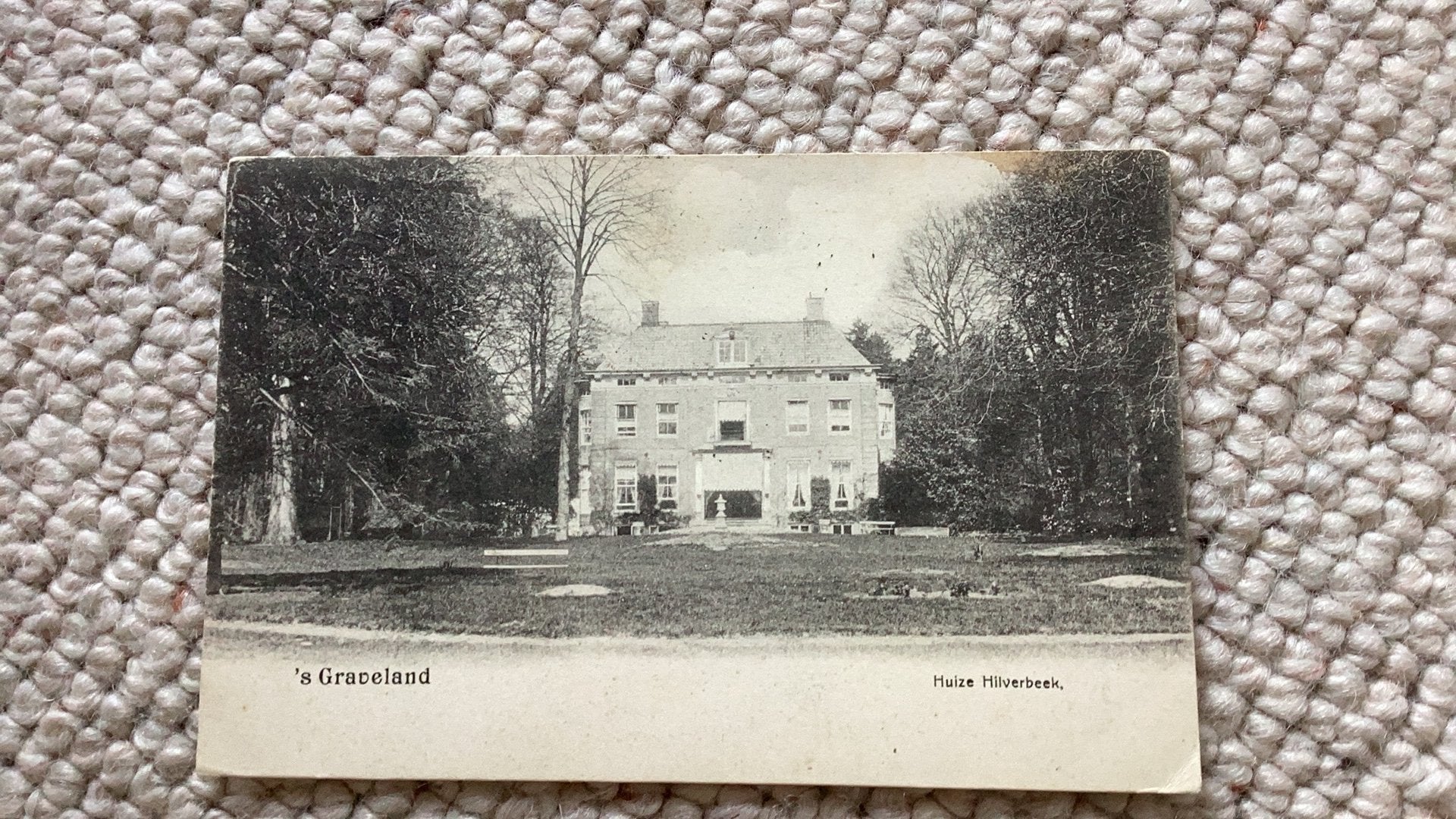 Ansichtkaart ‘s Graveland Huize Hilverbeek 1909. 990, Ophalen of Verzenden, Voor 1920, Gelopen, Gelderland