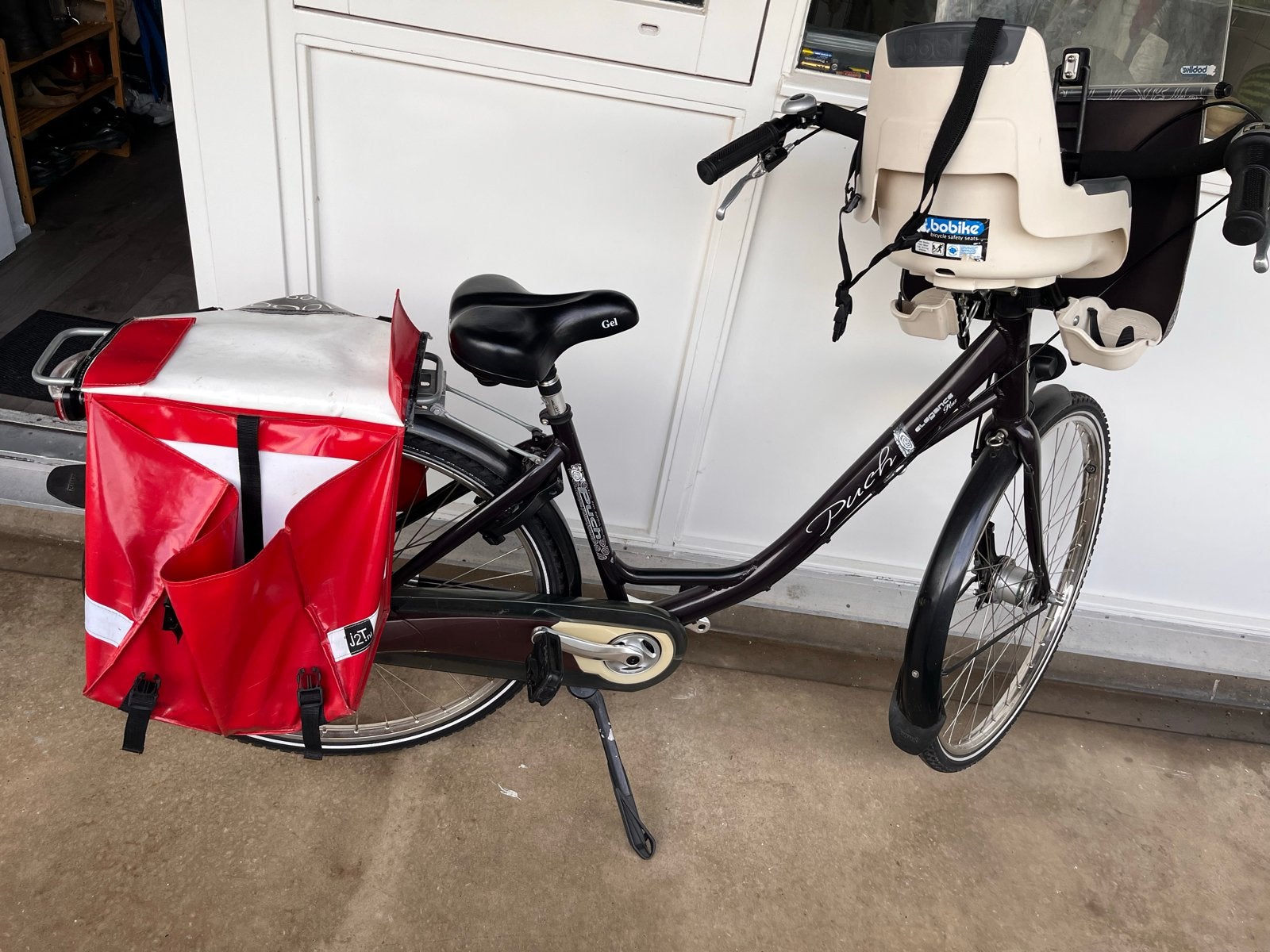 Puch moederfiets, 50cm, Terugtraprem, Gebruikt, Dubbele standaard, 50 tot 53 cm