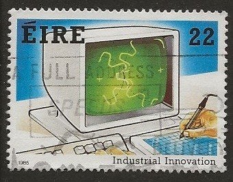 Ierland 30, computer, Verzenden, Ierland, Gestempeld