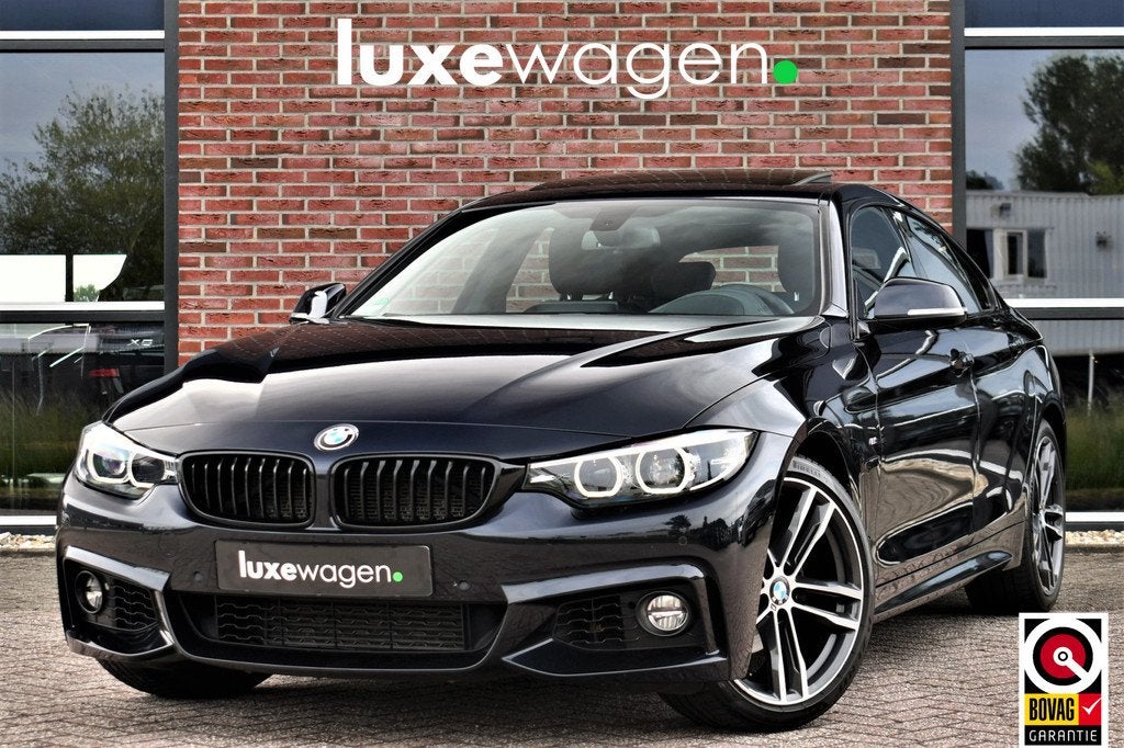 BMW 4 Serie Gran Coupé 418i M-Sport El-Dak HUD HiFi Camera, Auto's, BMW, Automaat, 12 maanden, Gebruikt, Zwart