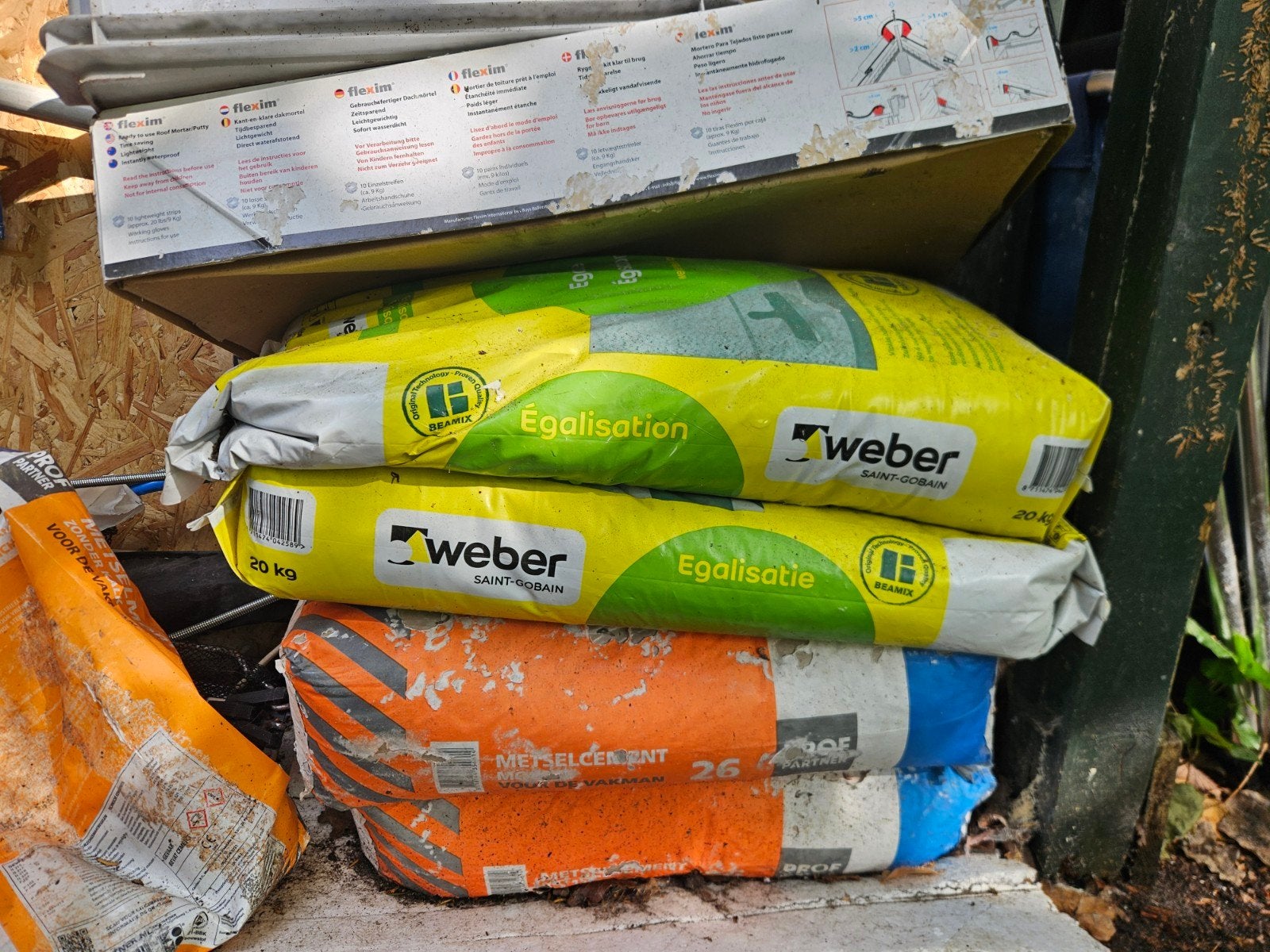 2 zakken metselcement profpartner 25 kg, Ophalen, Zo goed als nieuw, Overige typen