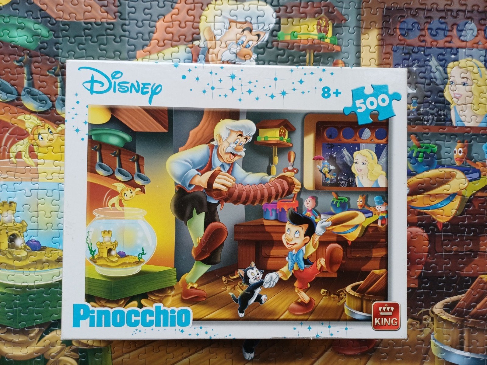 Puzzel 500 stukjes Pinokkio, Ophalen of Verzenden, Meer dan 50 stukjes, Zo goed als nieuw, 6 jaar of ouder