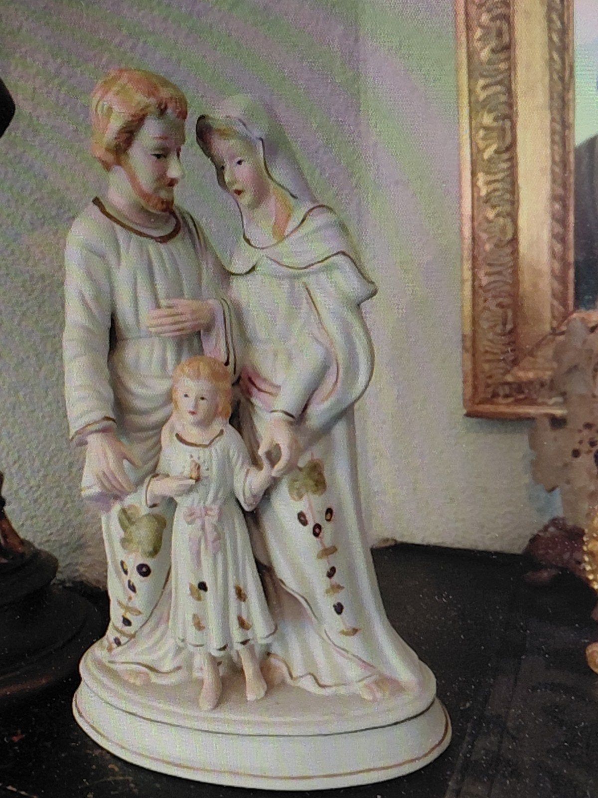Bisque Porseleinen beeld Heilige Familie, Ophalen of Verzenden
