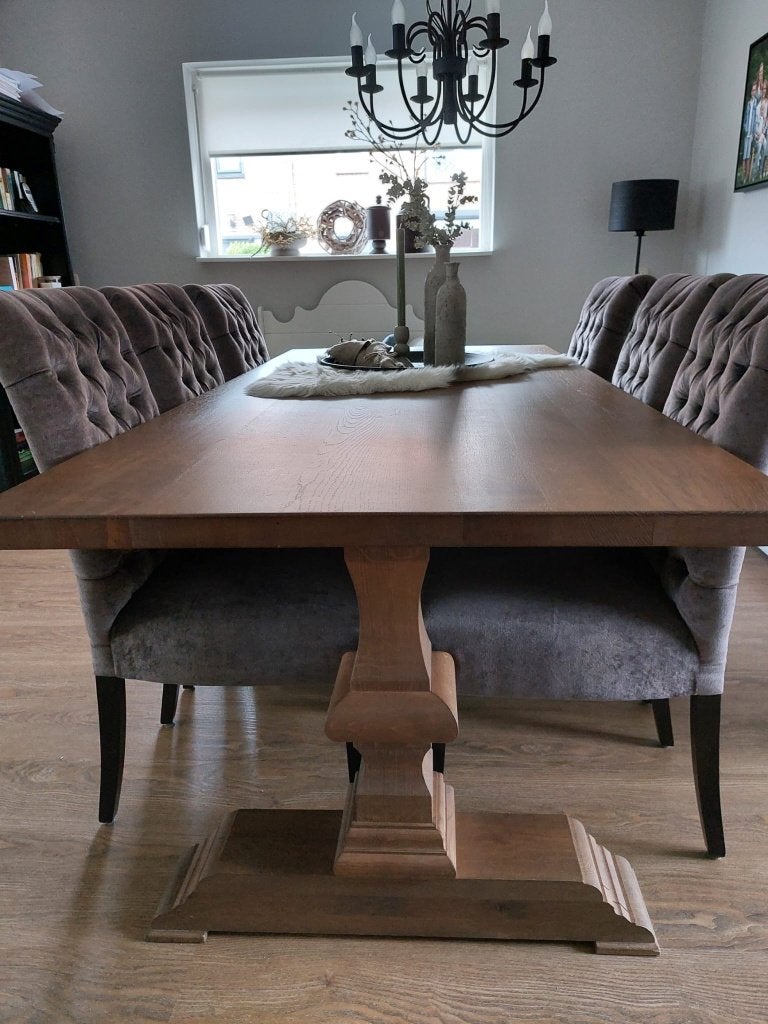 Kloostertafel, Ophalen, Gebruikt, 100 tot 150 cm, Eikenhout