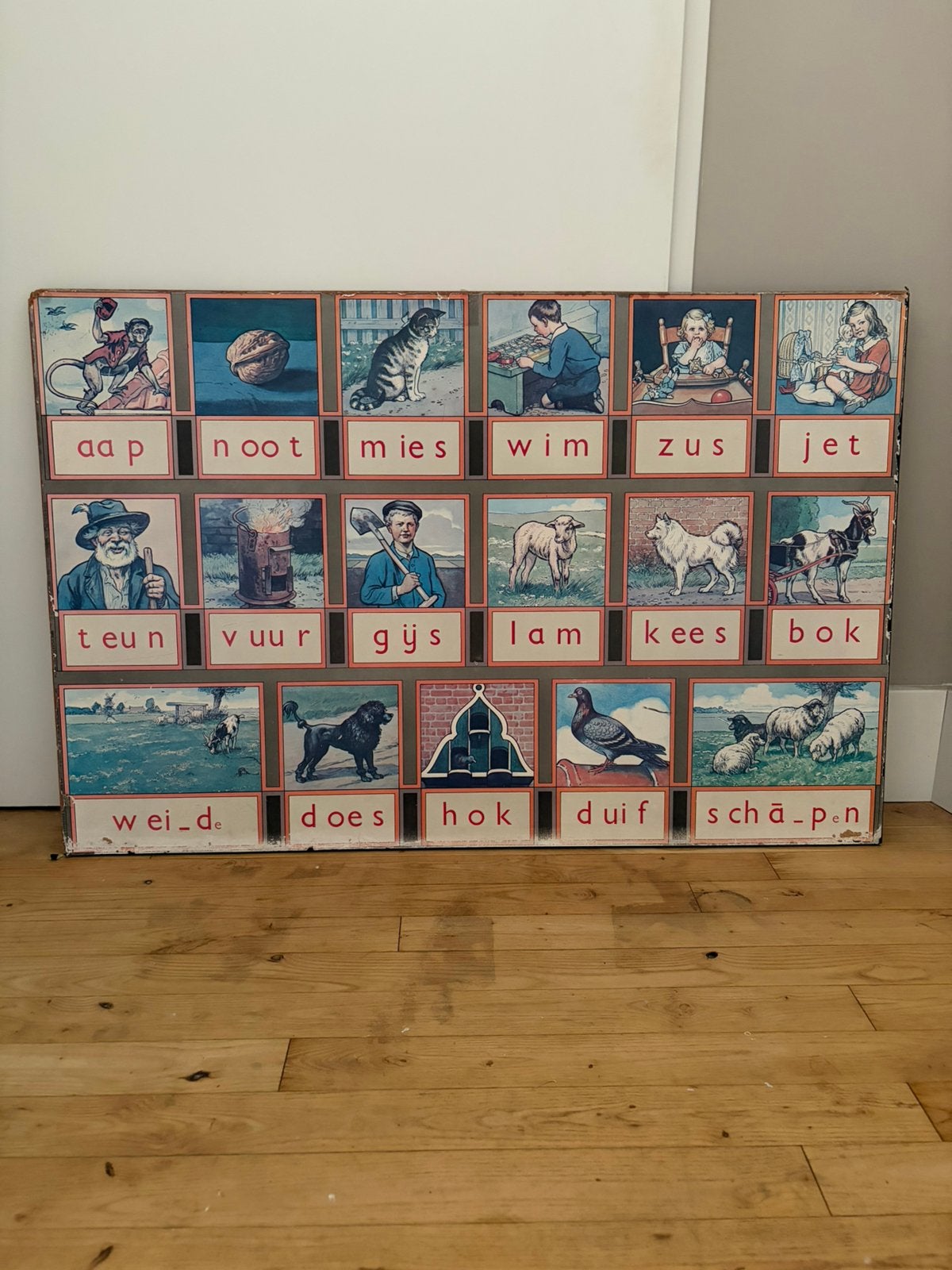 XXL bord Aap Noot Mies schoolbord, Ophalen of Verzenden