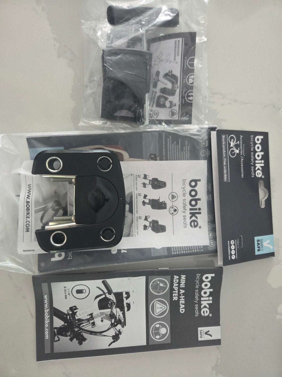 Bobike Mini A-Head Adapter voor smalle stang en MTB, Ophalen, Nieuw, Voorzitje, Bobike