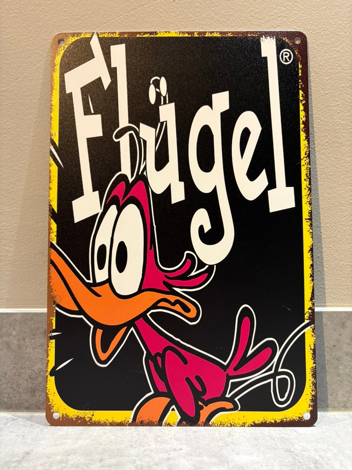 Mancave Bar Café Wanddecoratie metalen bordje merk Flügel, Ophalen of Verzenden, Zo goed als nieuw, Reclamebord