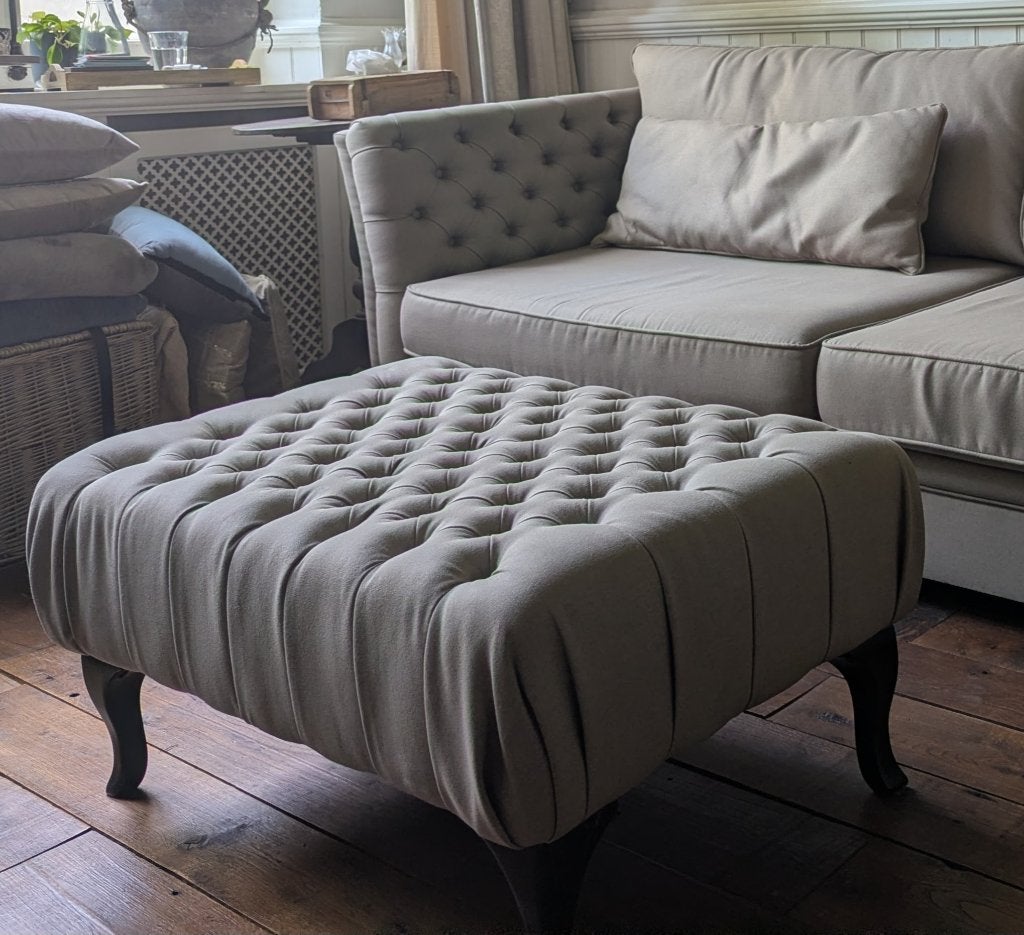 Hocker, Ophalen, 75 tot 100 cm, Stof, Rechthoekig