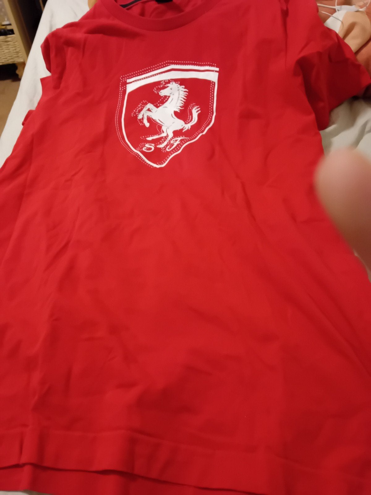 Rood Ferrari T-shirt met korte mouwen, Ophalen of Verzenden, Zo goed als nieuw, Rood