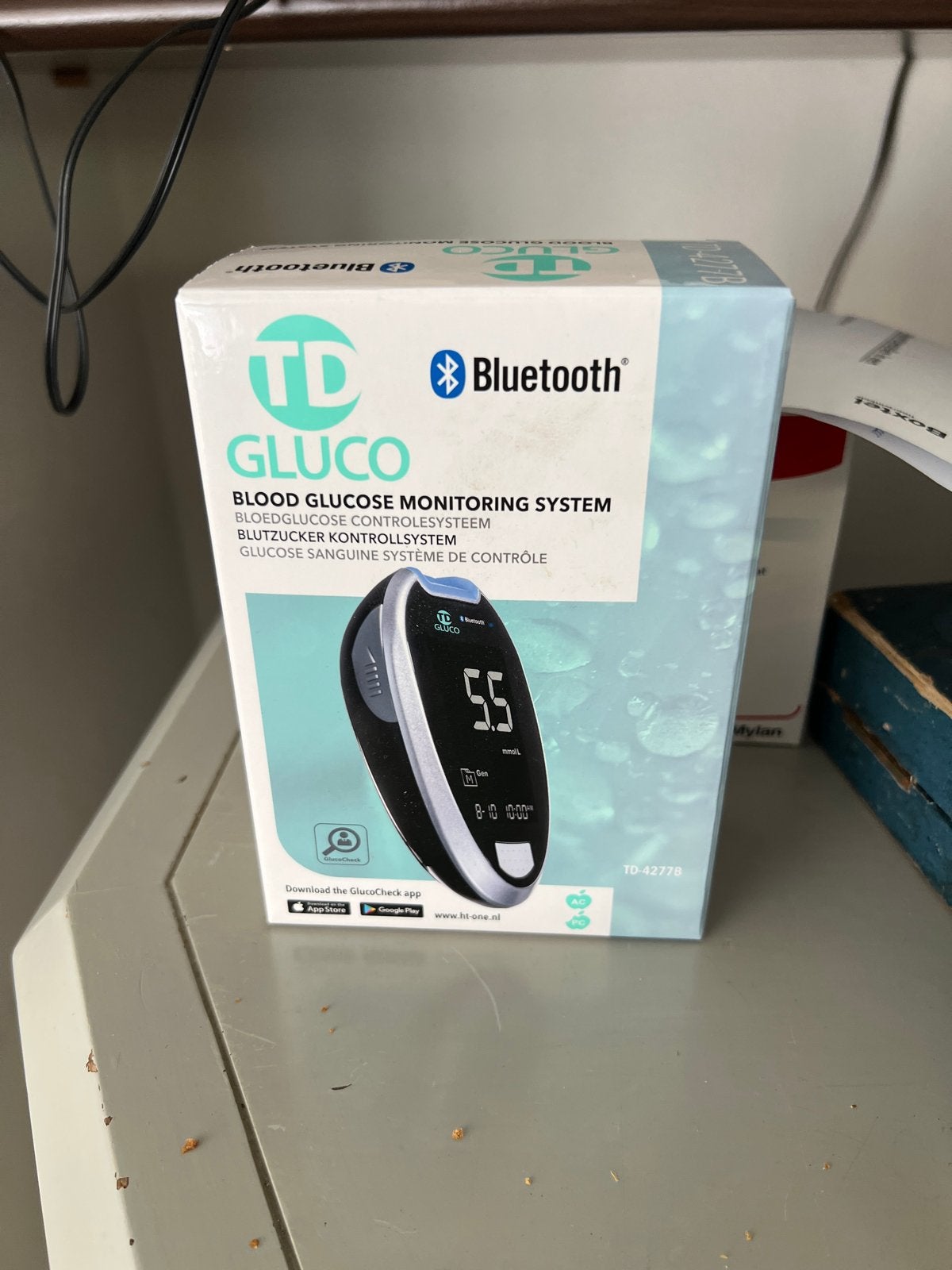 TD Gluco Bloedglucose Monitoringsysteem met Bluetooth, Sport en Fitness, Gezondheidsproducten en Wellness, Ophalen, Nieuw, Overige typen