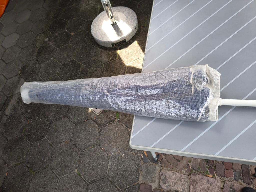 Handige parasol., Tuin en Terras, Ophalen, Kantelbaar, Zo goed als nieuw, 1 tot 2 meter