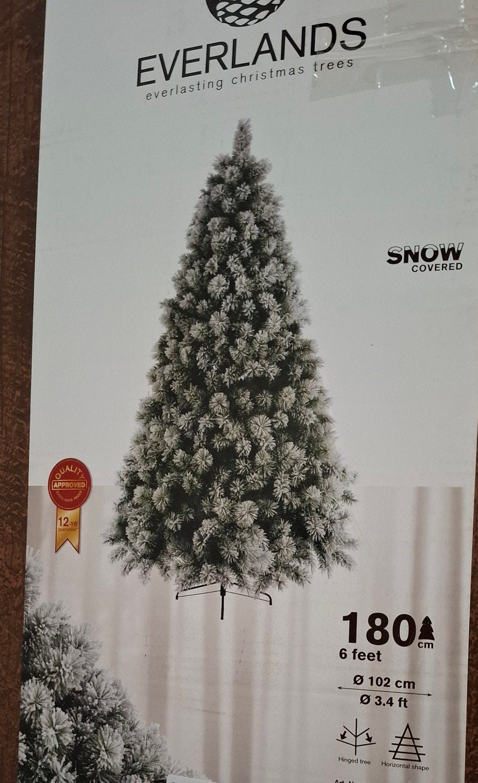 Kerstboom Everlands 180 cm hoog, Snowy Vancouver Pine. zgan, Diversen, Ophalen, Zo goed als nieuw