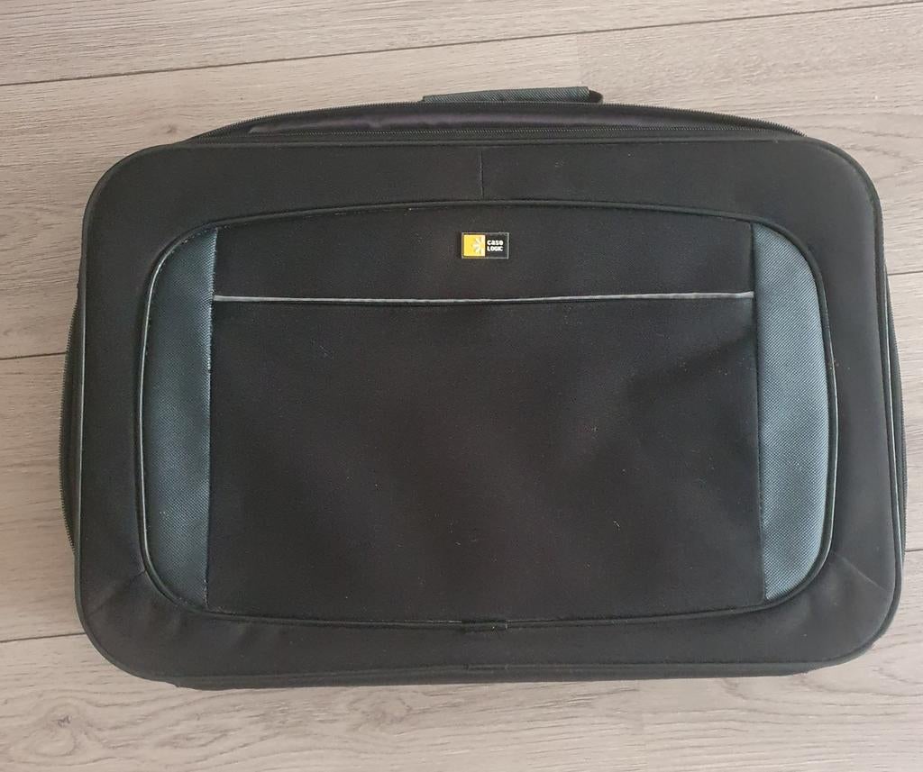 Case Logic laptop tas - Zwart/Grijs, Computers en Software, Laptoptassen, Gebruikt, 15 inch, Ophalen of Verzenden, Gevoerd laptopvak