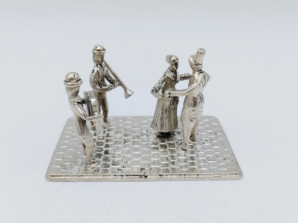 Zilveren miniatuur dansgroep, H. Hooijkaas, Schoonhoven 1979, Info@zilverwebsite.nl, Verzenden, Zo goed als nieuw, ZIlverwebsite.nl
