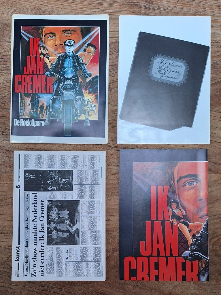 Ik Jan Cremer De Rock Opera persmap met poster boekje omslag, Ophalen of Verzenden