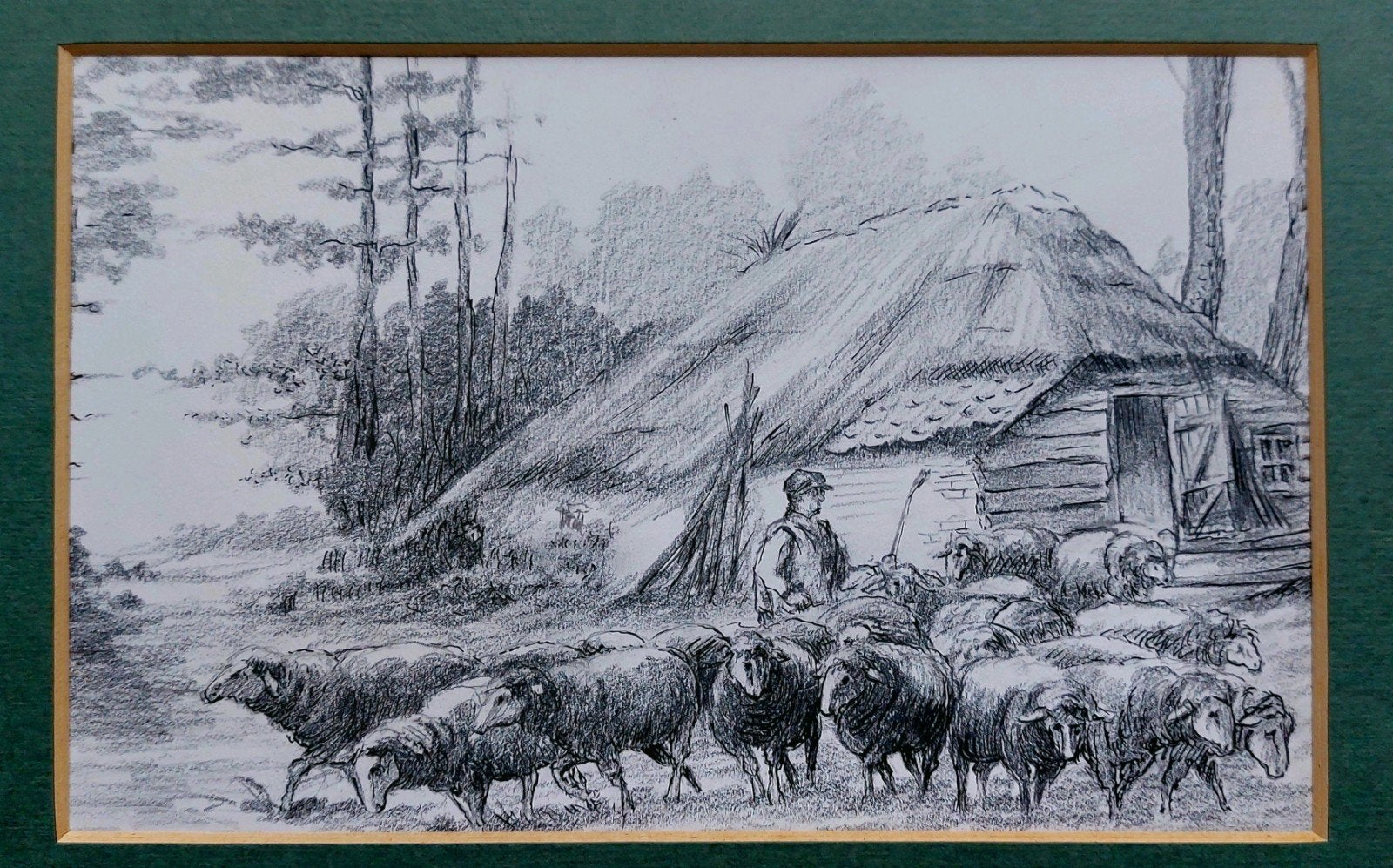Originele tekening... Hub van Winkel... Budel/ Cranendonck.., Ophalen of Verzenden