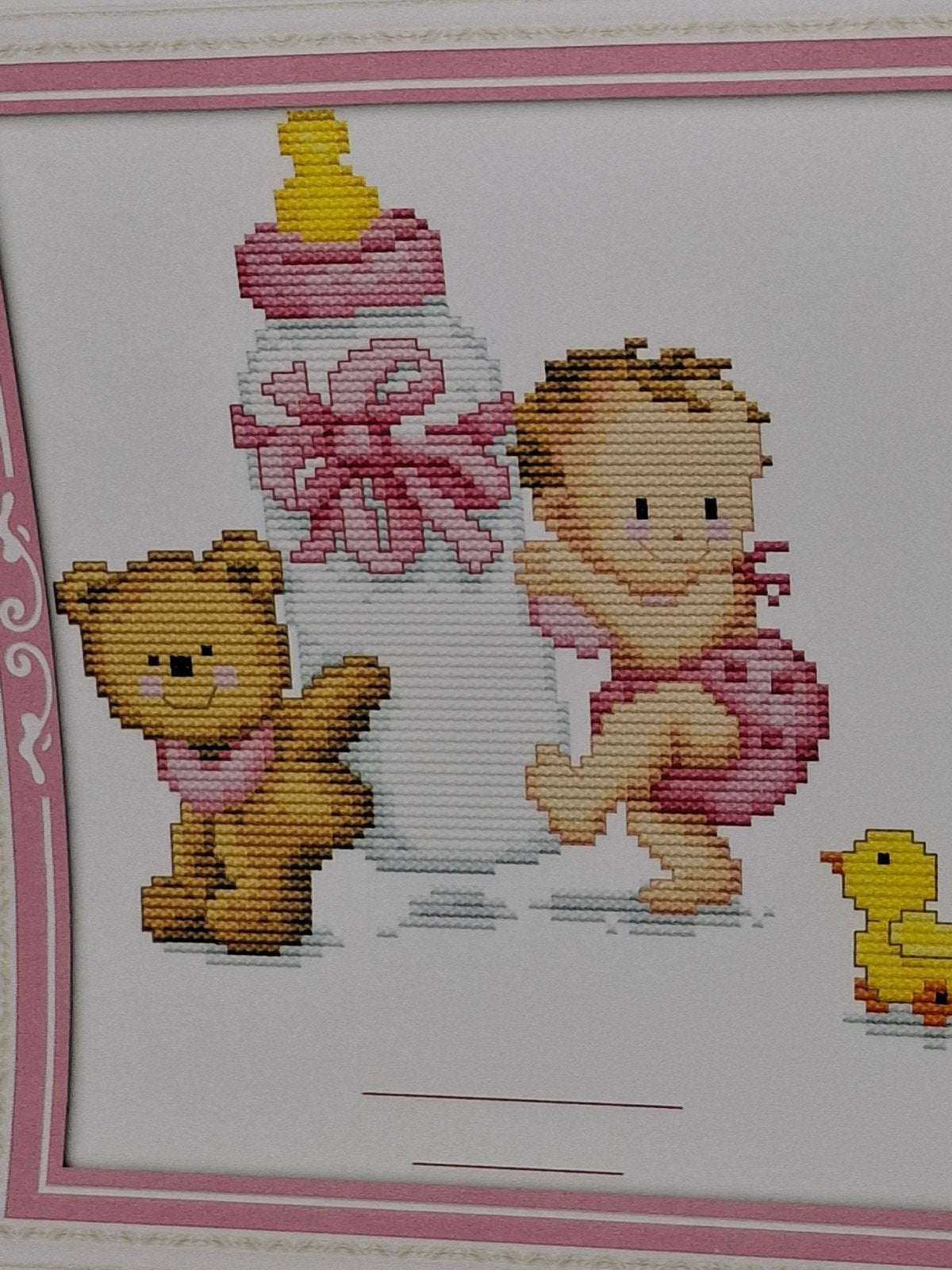 Borduurpakket  baby., Ophalen of Verzenden, Nieuw, Handborduren, Borduurpakket