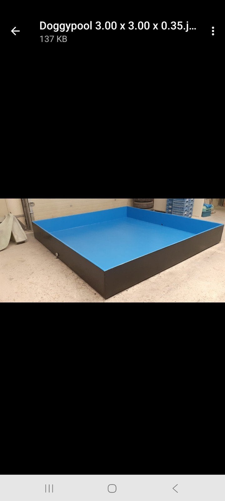 Groot Hondenzwembad 3x3m met aftappluggen, Tuin en Terras, Ophalen, Gebruikt, Minder dan 80 cm, Overige typen