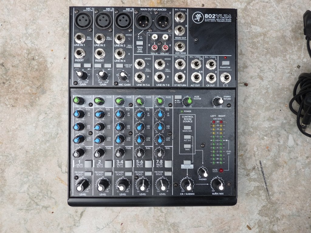 Mackie mixer mengpaneel 802 VLZ 4, Muziek en Instrumenten, Mengpanelen, Ophalen, Zo goed als nieuw, 5 tot 10 kanalen, Microfooningang