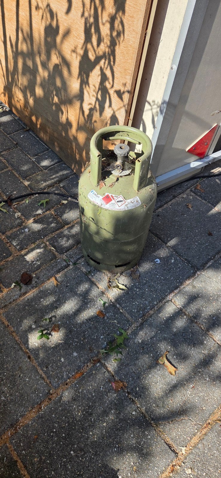 Groene gasfles met gas, Caravans en Kamperen, Ophalen of Verzenden, Gebruikt
