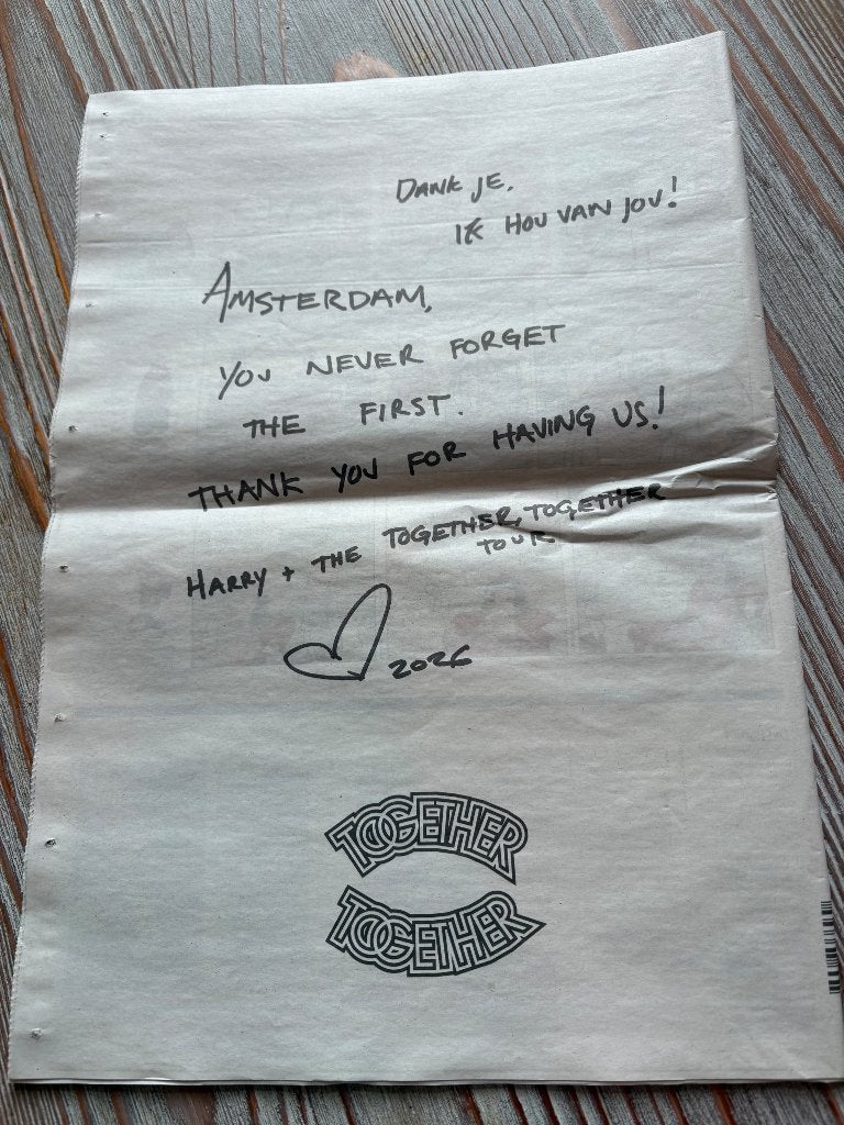 Harry Styles Parool bedankje, Verzenden, Nieuw, Krant