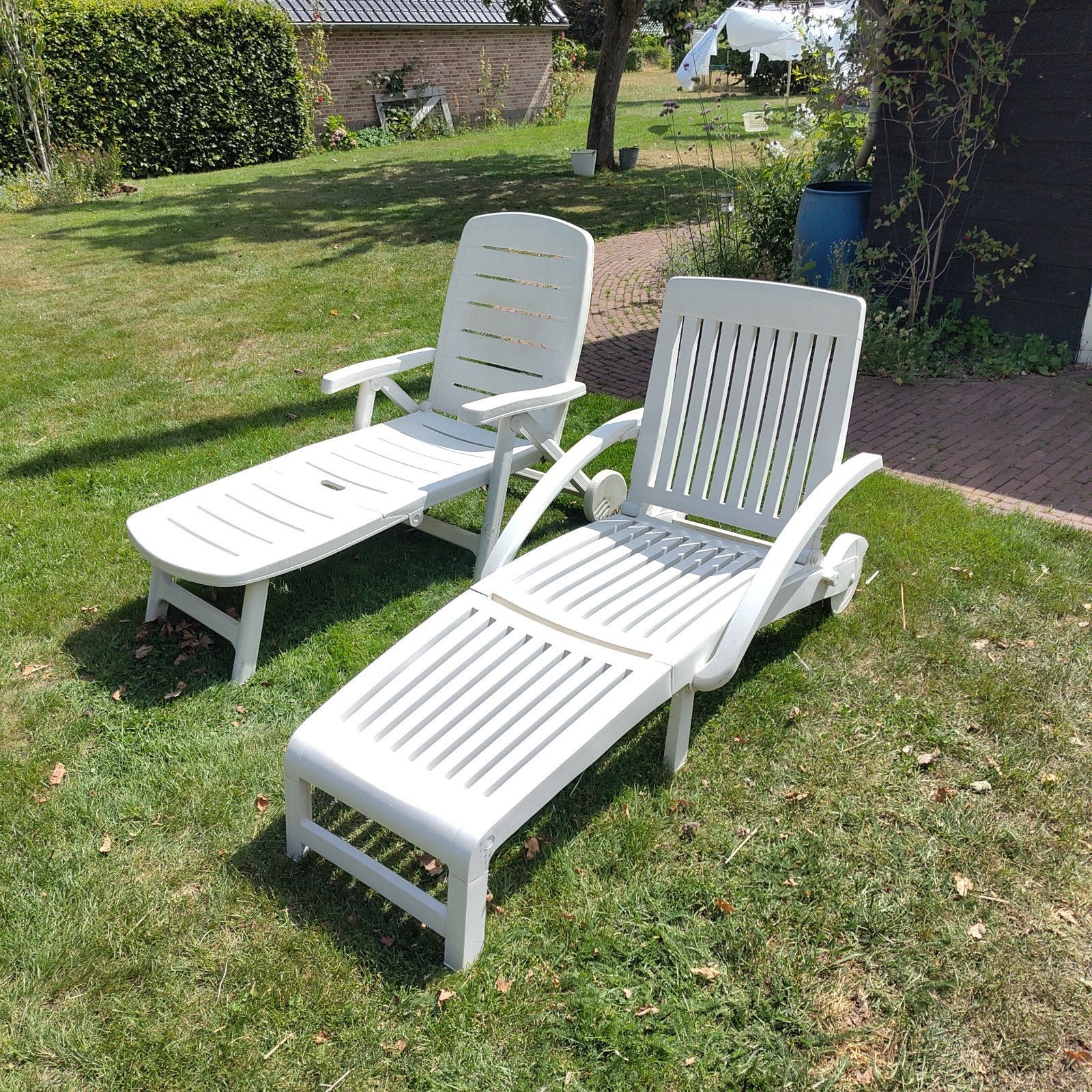 Ligstoelen gratis, Tuin en Terras, Ophalen, Gebruikt