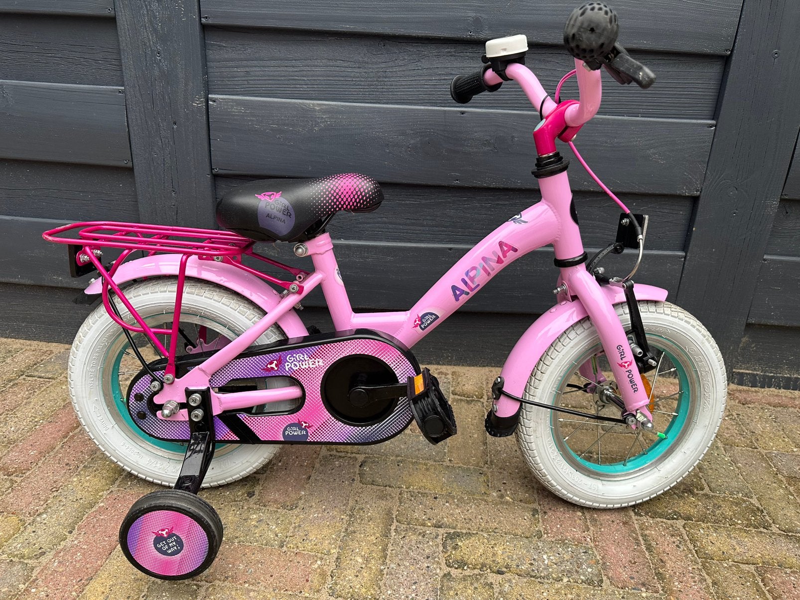 Alpina kinderfiets 12,5 inch ( zgan), Ophalen, Terugtraprem, Zijwieltjes, Gebruikt