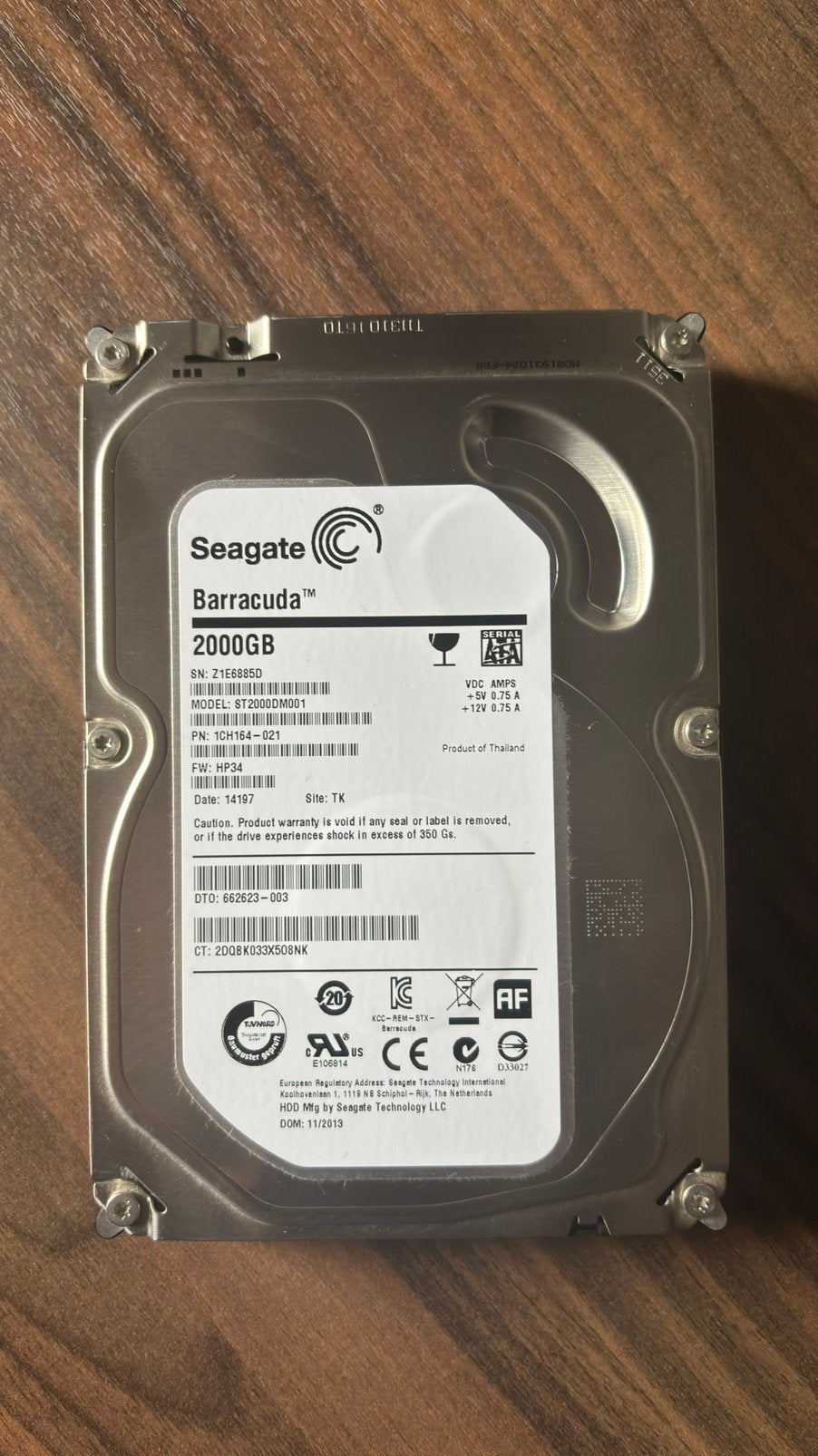 Seagate Barracude 2TB 9%, Intern, Gebruikt, HDD, Ophalen of Verzenden
