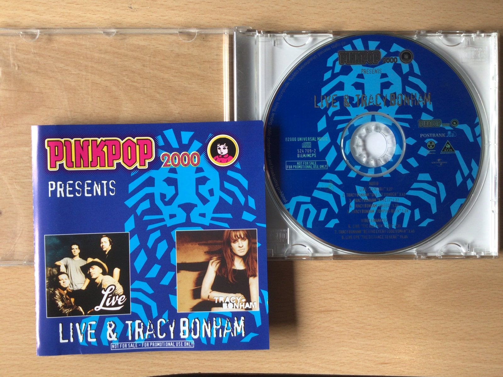 Pinkpop-2000 presents Live & Tracy Bonham. Promo!!!!, Ophalen of Verzenden, Zo goed als nieuw, Poprock