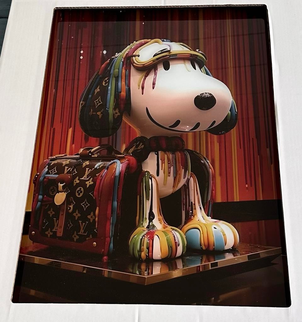 Snoopy Louis Vuitton Drip Art Print 80 cm / 60 cm, Ophalen of Verzenden, Nieuw